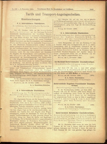 Verordnungs-Blatt für Eisenbahnen und Schiffahrt: Veröffentlichungen in Tarif- und Transport-Angelegenheiten 19001103 Seite: 19