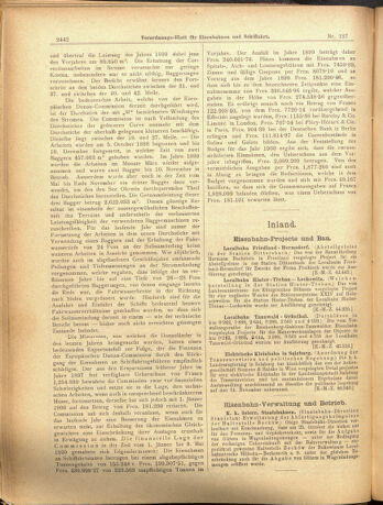 Verordnungs-Blatt für Eisenbahnen und Schiffahrt: Veröffentlichungen in Tarif- und Transport-Angelegenheiten 19001106 Seite: 2