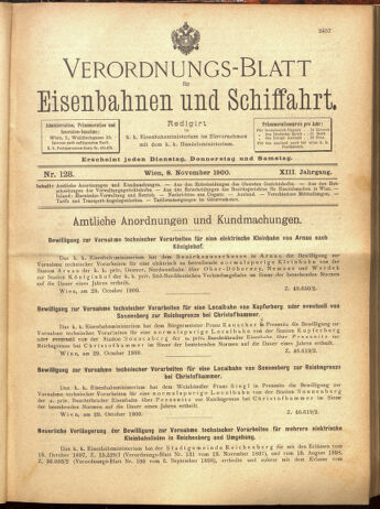 Verordnungs-Blatt für Eisenbahnen und Schiffahrt: Veröffentlichungen in Tarif- und Transport-Angelegenheiten 19001108 Seite: 17