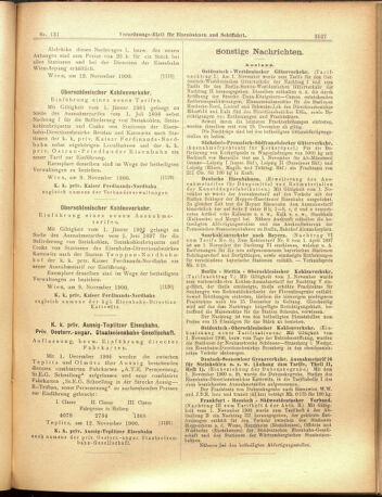 Verordnungs-Blatt für Eisenbahnen und Schiffahrt: Veröffentlichungen in Tarif- und Transport-Angelegenheiten 19001115 Seite: 11