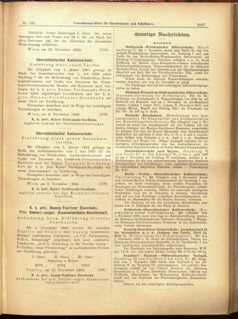 Verordnungs-Blatt für Eisenbahnen und Schiffahrt: Veröffentlichungen in Tarif- und Transport-Angelegenheiten 19001115 Seite: 31