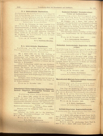 Verordnungs-Blatt für Eisenbahnen und Schiffahrt: Veröffentlichungen in Tarif- und Transport-Angelegenheiten 19001117 Seite: 14