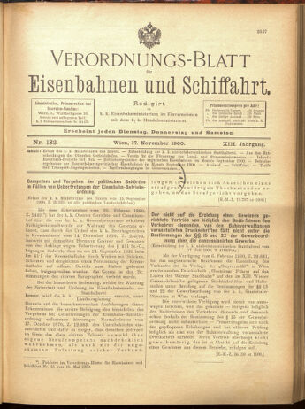 Verordnungs-Blatt für Eisenbahnen und Schiffahrt: Veröffentlichungen in Tarif- und Transport-Angelegenheiten 19001117 Seite: 25