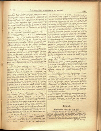 Verordnungs-Blatt für Eisenbahnen und Schiffahrt: Veröffentlichungen in Tarif- und Transport-Angelegenheiten 19001117 Seite: 5