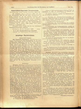 Verordnungs-Blatt für Eisenbahnen und Schiffahrt: Veröffentlichungen in Tarif- und Transport-Angelegenheiten 19001122 Seite: 40