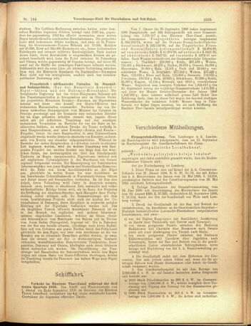 Verordnungs-Blatt für Eisenbahnen und Schiffahrt: Veröffentlichungen in Tarif- und Transport-Angelegenheiten 19001122 Seite: 5