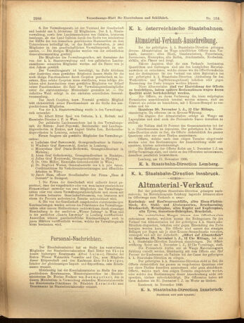 Verordnungs-Blatt für Eisenbahnen und Schiffahrt: Veröffentlichungen in Tarif- und Transport-Angelegenheiten 19001122 Seite: 6