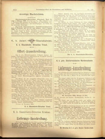 Verordnungs-Blatt für Eisenbahnen und Schiffahrt: Veröffentlichungen in Tarif- und Transport-Angelegenheiten 19001124 Seite: 10