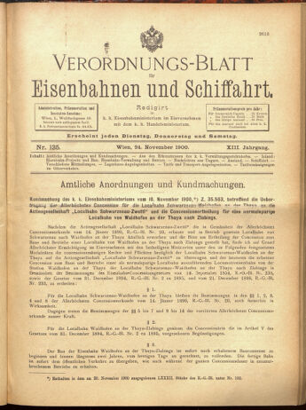 Verordnungs-Blatt für Eisenbahnen und Schiffahrt: Veröffentlichungen in Tarif- und Transport-Angelegenheiten 19001124 Seite: 21