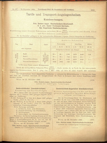 Verordnungs-Blatt für Eisenbahnen und Schiffahrt: Veröffentlichungen in Tarif- und Transport-Angelegenheiten 19001129 Seite: 31