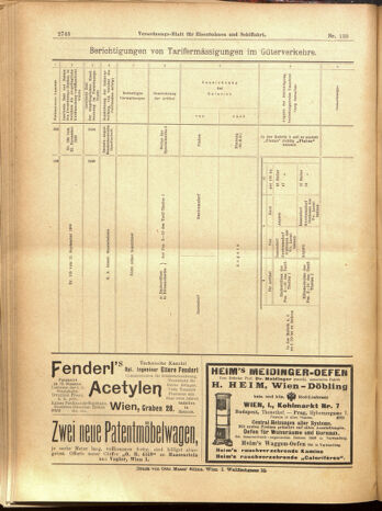 Verordnungs-Blatt für Eisenbahnen und Schiffahrt: Veröffentlichungen in Tarif- und Transport-Angelegenheiten 19001201 Seite: 144