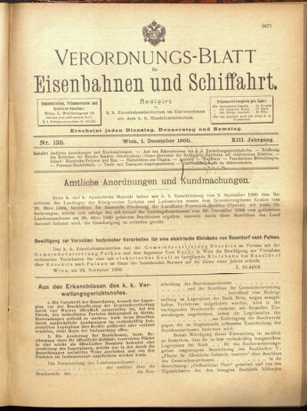 Verordnungs-Blatt für Eisenbahnen und Schiffahrt: Veröffentlichungen in Tarif- und Transport-Angelegenheiten 19001201 Seite: 73