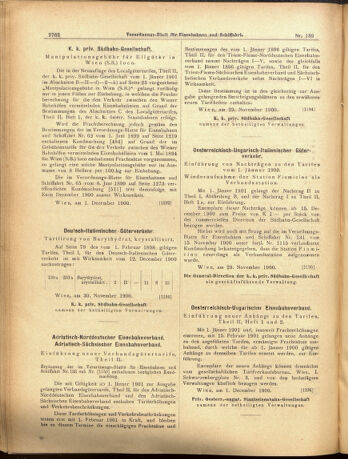 Verordnungs-Blatt für Eisenbahnen und Schiffahrt: Veröffentlichungen in Tarif- und Transport-Angelegenheiten 19001204 Seite: 14