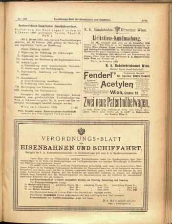 Verordnungs-Blatt für Eisenbahnen und Schiffahrt: Veröffentlichungen in Tarif- und Transport-Angelegenheiten 19001204 Seite: 15