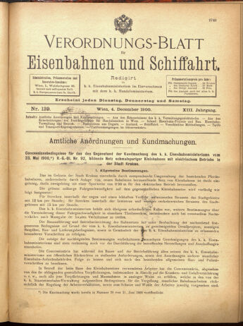 Verordnungs-Blatt für Eisenbahnen und Schiffahrt: Veröffentlichungen in Tarif- und Transport-Angelegenheiten 19001204 Seite: 33