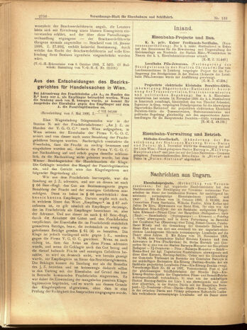 Verordnungs-Blatt für Eisenbahnen und Schiffahrt: Veröffentlichungen in Tarif- und Transport-Angelegenheiten 19001204 Seite: 40