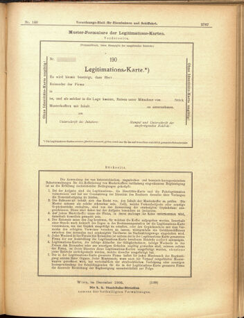 Verordnungs-Blatt für Eisenbahnen und Schiffahrt: Veröffentlichungen in Tarif- und Transport-Angelegenheiten 19001206 Seite: 7