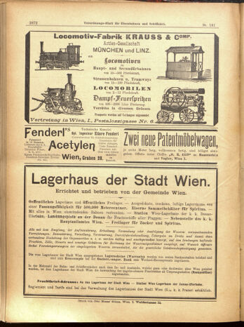 Verordnungs-Blatt für Eisenbahnen und Schiffahrt: Veröffentlichungen in Tarif- und Transport-Angelegenheiten 19001208 Seite: 144