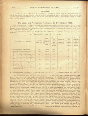 Verordnungs-Blatt für Eisenbahnen und Schiffahrt: Veröffentlichungen in Tarif- und Transport-Angelegenheiten 19001208 Seite: 2