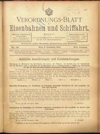 Verordnungs-Blatt für Eisenbahnen und Schiffahrt: Veröffentlichungen in Tarif- und Transport-Angelegenheiten 19001208 Seite: 73