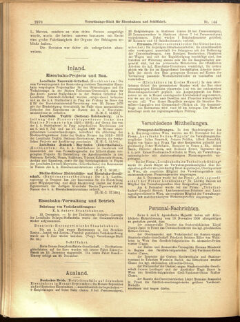 Verordnungs-Blatt für Eisenbahnen und Schiffahrt: Veröffentlichungen in Tarif- und Transport-Angelegenheiten 19001215 Seite: 54