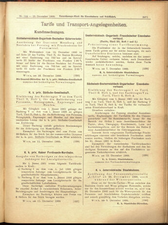 Verordnungs-Blatt für Eisenbahnen und Schiffahrt: Veröffentlichungen in Tarif- und Transport-Angelegenheiten 19001215 Seite: 55