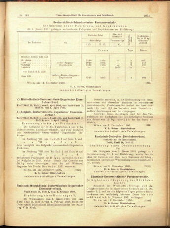 Verordnungs-Blatt für Eisenbahnen und Schiffahrt: Veröffentlichungen in Tarif- und Transport-Angelegenheiten 19001215 Seite: 57