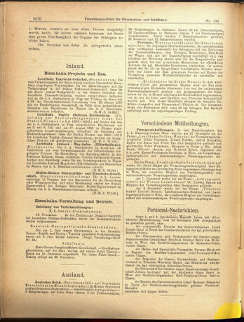 Verordnungs-Blatt für Eisenbahnen und Schiffahrt: Veröffentlichungen in Tarif- und Transport-Angelegenheiten 19001215 Seite: 6