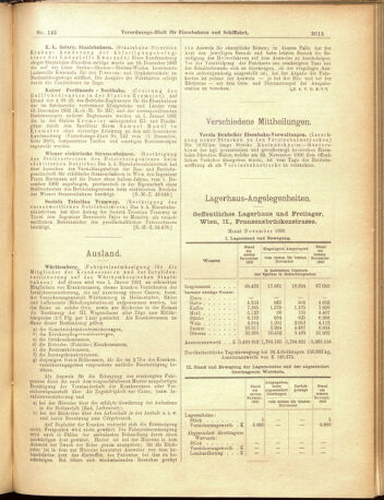 Verordnungs-Blatt für Eisenbahnen und Schiffahrt: Veröffentlichungen in Tarif- und Transport-Angelegenheiten 19001218 Seite: 3