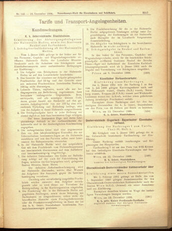 Verordnungs-Blatt für Eisenbahnen und Schiffahrt: Veröffentlichungen in Tarif- und Transport-Angelegenheiten 19001218 Seite: 45