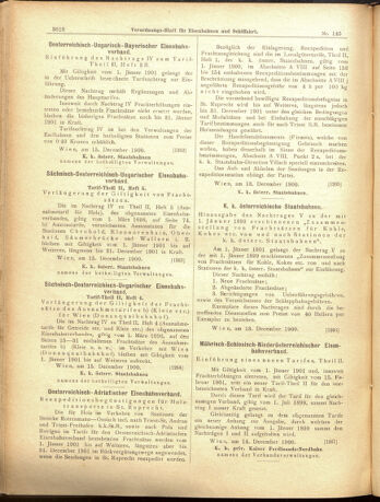 Verordnungs-Blatt für Eisenbahnen und Schiffahrt: Veröffentlichungen in Tarif- und Transport-Angelegenheiten 19001218 Seite: 6