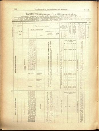 Verordnungs-Blatt für Eisenbahnen und Schiffahrt: Veröffentlichungen in Tarif- und Transport-Angelegenheiten 19001222 Seite: 22