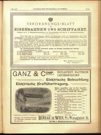 Verordnungs-Blatt für Eisenbahnen und Schiffahrt: Veröffentlichungen in Tarif- und Transport-Angelegenheiten 19001222 Seite: 77