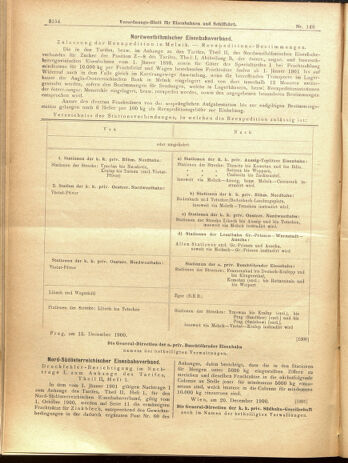 Verordnungs-Blatt für Eisenbahnen und Schiffahrt: Veröffentlichungen in Tarif- und Transport-Angelegenheiten 19001225 Seite: 30