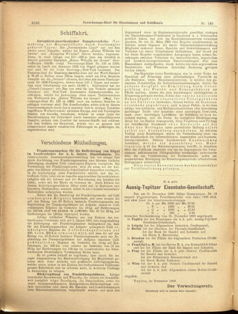 Verordnungs-Blatt für Eisenbahnen und Schiffahrt: Veröffentlichungen in Tarif- und Transport-Angelegenheiten 19001225 Seite: 4