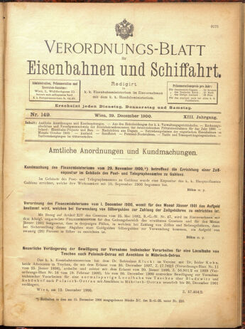 Verordnungs-Blatt für Eisenbahnen und Schiffahrt: Veröffentlichungen in Tarif- und Transport-Angelegenheiten 19001229 Seite: 89