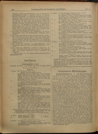 Verordnungs-Blatt für Eisenbahnen und Schiffahrt: Veröffentlichungen in Tarif- und Transport-Angelegenheiten 19010112 Seite: 6