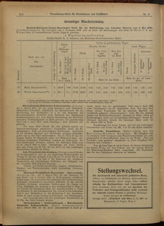 Verordnungs-Blatt für Eisenbahnen und Schiffahrt: Veröffentlichungen in Tarif- und Transport-Angelegenheiten 19010112 Seite: 8