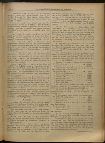 Verordnungs-Blatt für Eisenbahnen und Schiffahrt: Veröffentlichungen in Tarif- und Transport-Angelegenheiten 19010117 Seite: 7