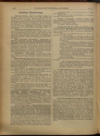 Verordnungs-Blatt für Eisenbahnen und Schiffahrt: Veröffentlichungen in Tarif- und Transport-Angelegenheiten 19010119 Seite: 16