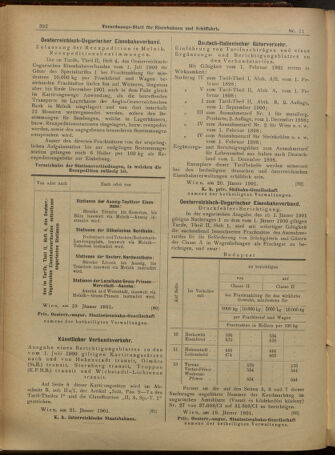 Verordnungs-Blatt für Eisenbahnen und Schiffahrt: Veröffentlichungen in Tarif- und Transport-Angelegenheiten 19010124 Seite: 12