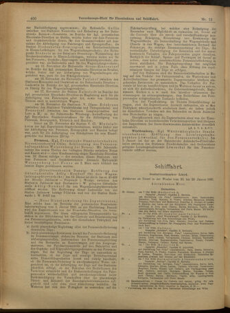 Verordnungs-Blatt für Eisenbahnen und Schiffahrt: Veröffentlichungen in Tarif- und Transport-Angelegenheiten 19010126 Seite: 4