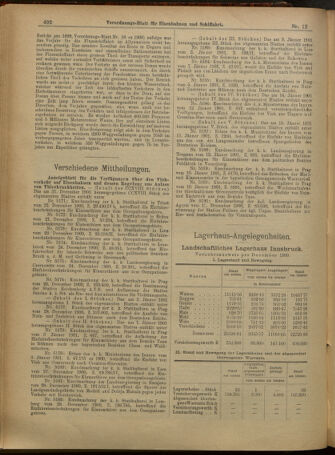 Verordnungs-Blatt für Eisenbahnen und Schiffahrt: Veröffentlichungen in Tarif- und Transport-Angelegenheiten 19010126 Seite: 6