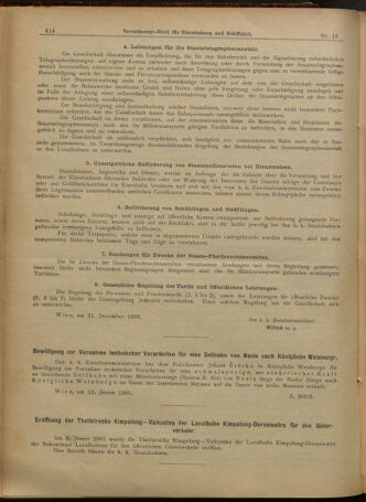 Verordnungs-Blatt für Eisenbahnen und Schiffahrt: Veröffentlichungen in Tarif- und Transport-Angelegenheiten 19010129 Seite: 6