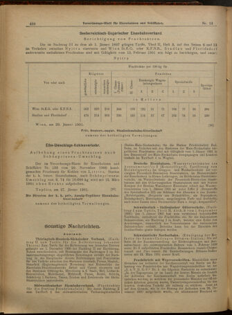 Verordnungs-Blatt für Eisenbahnen und Schiffahrt: Veröffentlichungen in Tarif- und Transport-Angelegenheiten 19010131 Seite: 8