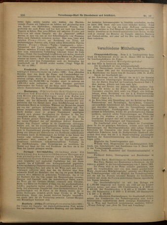 Verordnungs-Blatt für Eisenbahnen und Schiffahrt: Veröffentlichungen in Tarif- und Transport-Angelegenheiten 19010212 Seite: 6