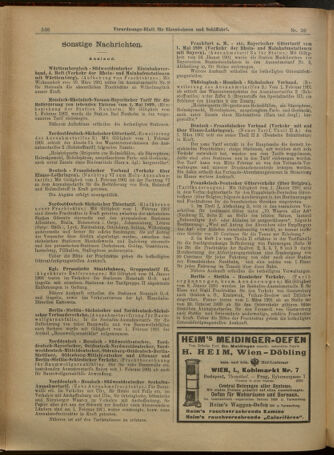 Verordnungs-Blatt für Eisenbahnen und Schiffahrt: Veröffentlichungen in Tarif- und Transport-Angelegenheiten 19010214 Seite: 16