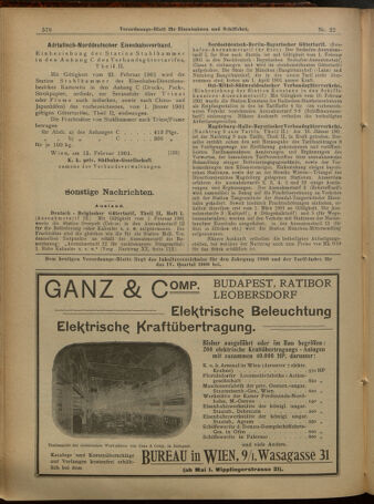 Verordnungs-Blatt für Eisenbahnen und Schiffahrt: Veröffentlichungen in Tarif- und Transport-Angelegenheiten 19010219 Seite: 14