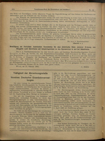 Verordnungs-Blatt für Eisenbahnen und Schiffahrt: Veröffentlichungen in Tarif- und Transport-Angelegenheiten 19010219 Seite: 6