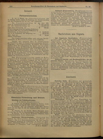 Verordnungs-Blatt für Eisenbahnen und Schiffahrt: Veröffentlichungen in Tarif- und Transport-Angelegenheiten 19010221 Seite: 22